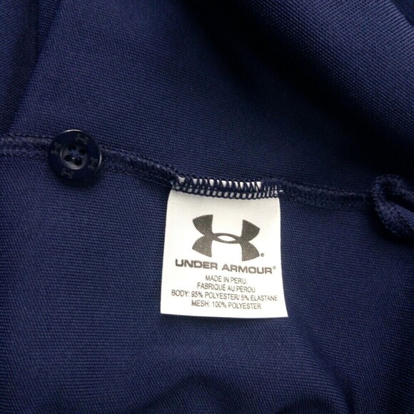 Under Armour Mens Blue White Golf Polo Shirt Size XL - Picture 9 of 9